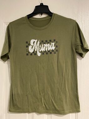 Olive Green "Mama" Graphic Tee